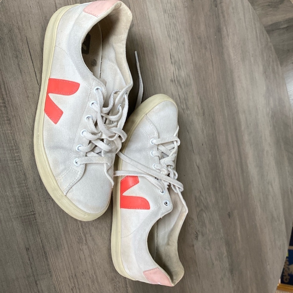 Veja canvas esplar sneakers red pink white